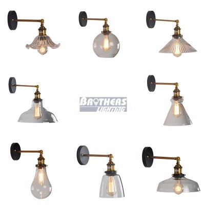 Waimaotong most popular antique Edison bulb lamps wall lighting with glass shade