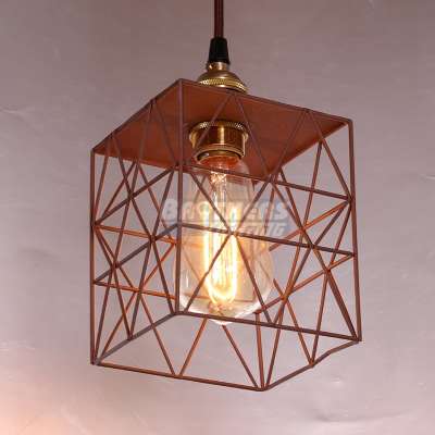 Factory direct selling retro vintage iron cage pendant light for decoration bar home coffee