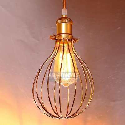 Retro bird cage pendant iron ceiling cage lamp antique iron wrought lamp for home decoration