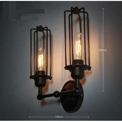 Factory direct hot selling antique wall lighting with two heads for decoration